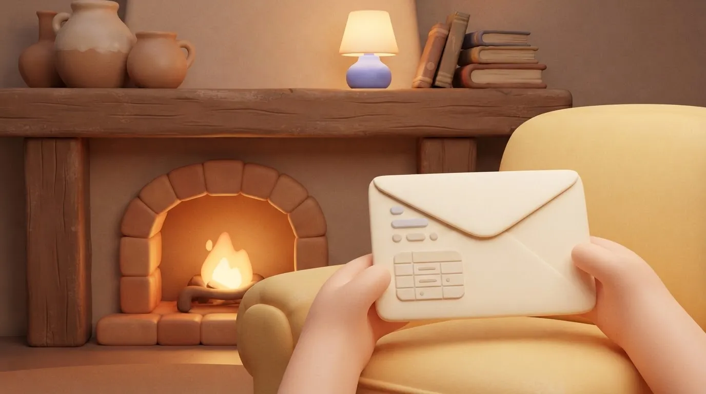 A small envelope-sized card representing a payload, containing only a short string of numbers for a resource ID and a few…