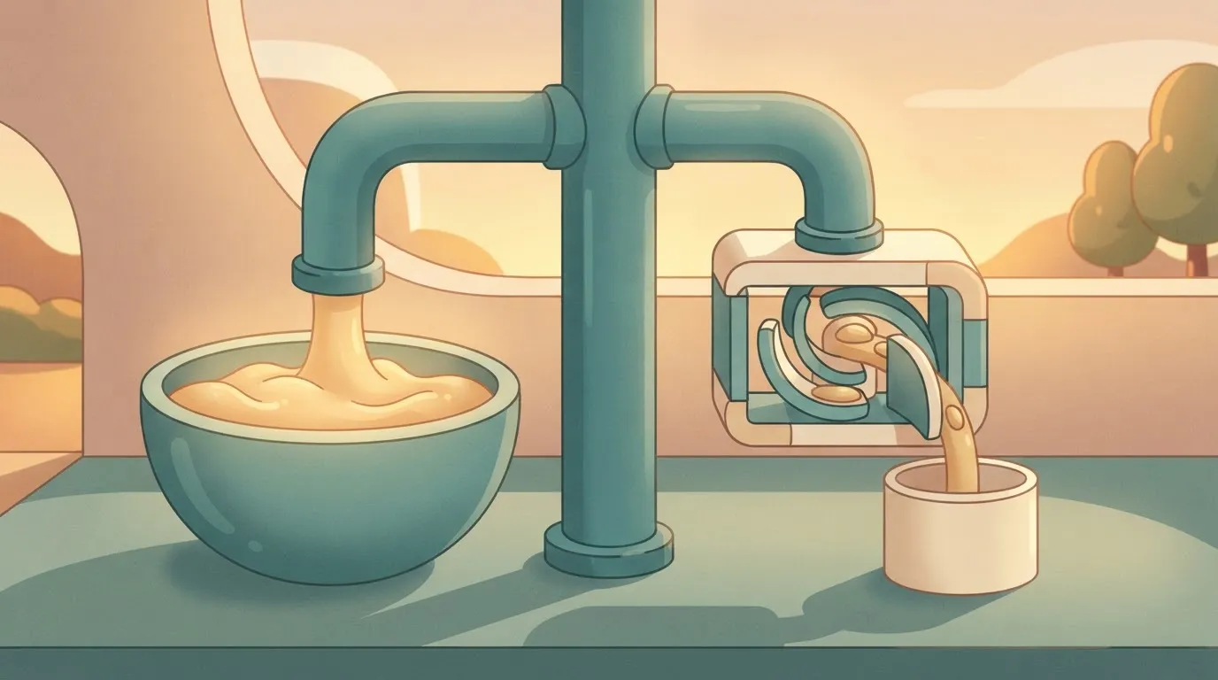 A tall vertical pipe that splits into two.