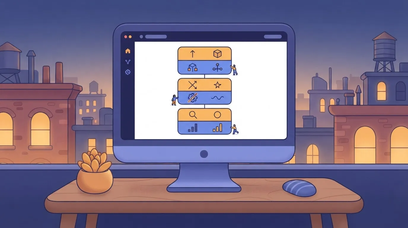 A desktop monitor displaying the 'run detail view' interface, showing a vertical sequence of 'tool call' boxes, each with…