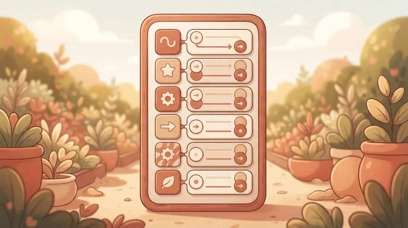 Paragraph 45: A vertical list on a screen shows a run detail view where each entry is a square event icon, each paired with…