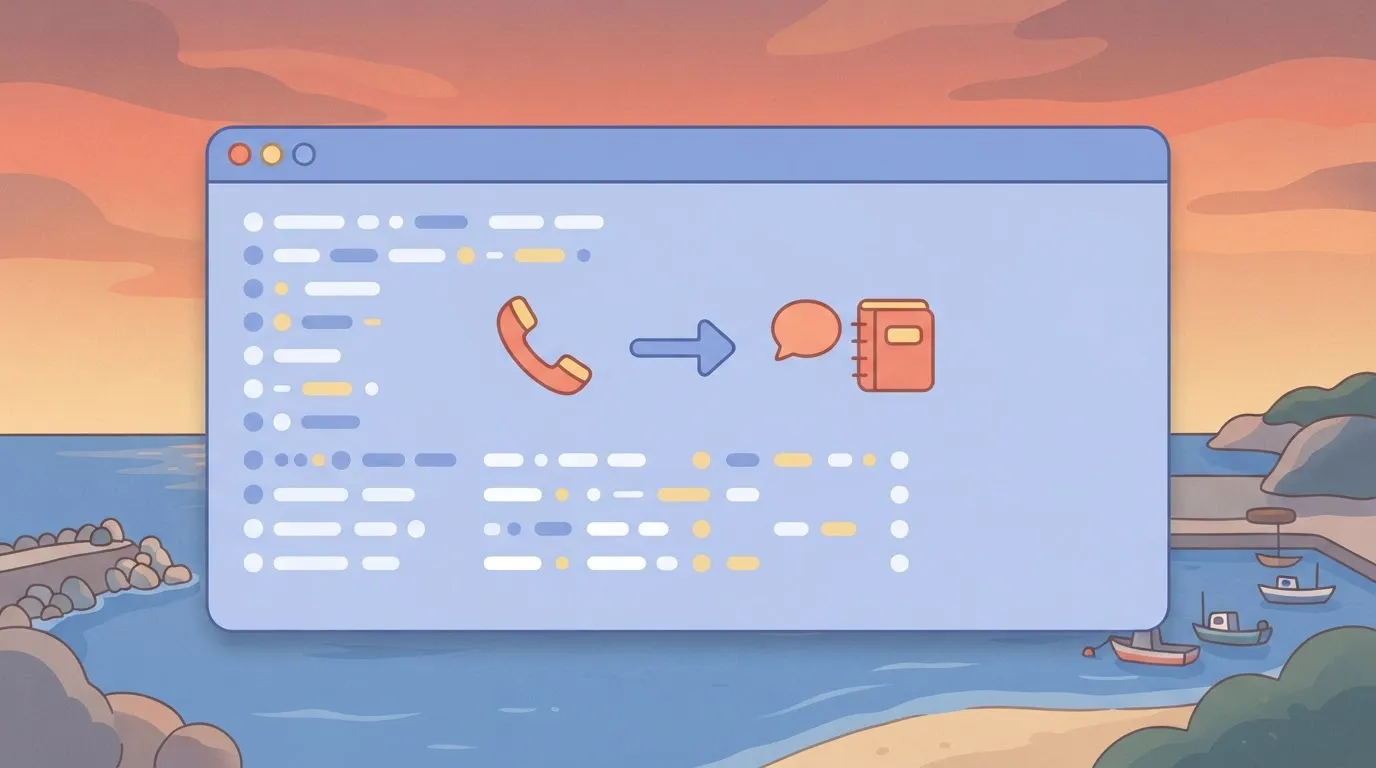 A rectangular terminal window displays a text-based interface showing a successful connection between a Twilio API and a…