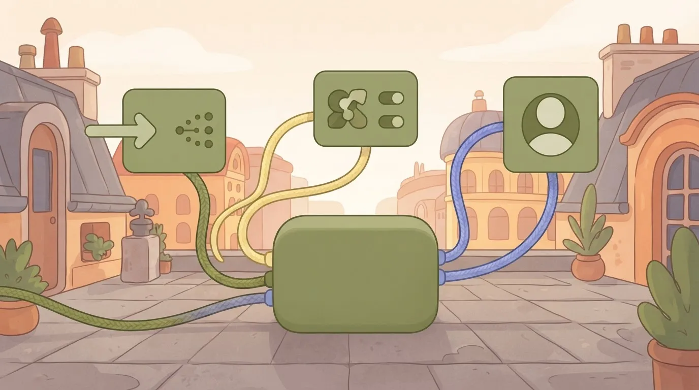 Three API cards linked to one Segment box