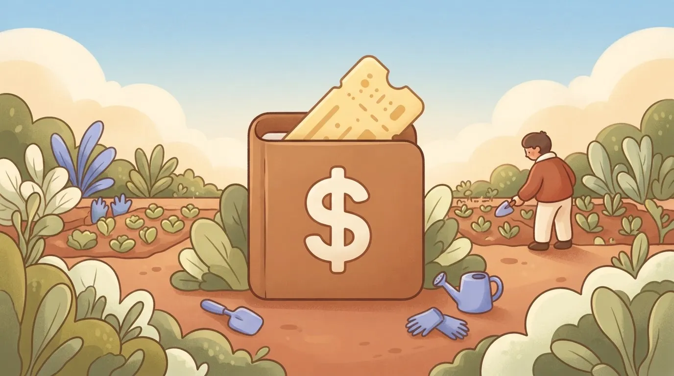 A rectangular card representing a ticket sits inside a square folder labeled with a dollar sign to represent Billing.