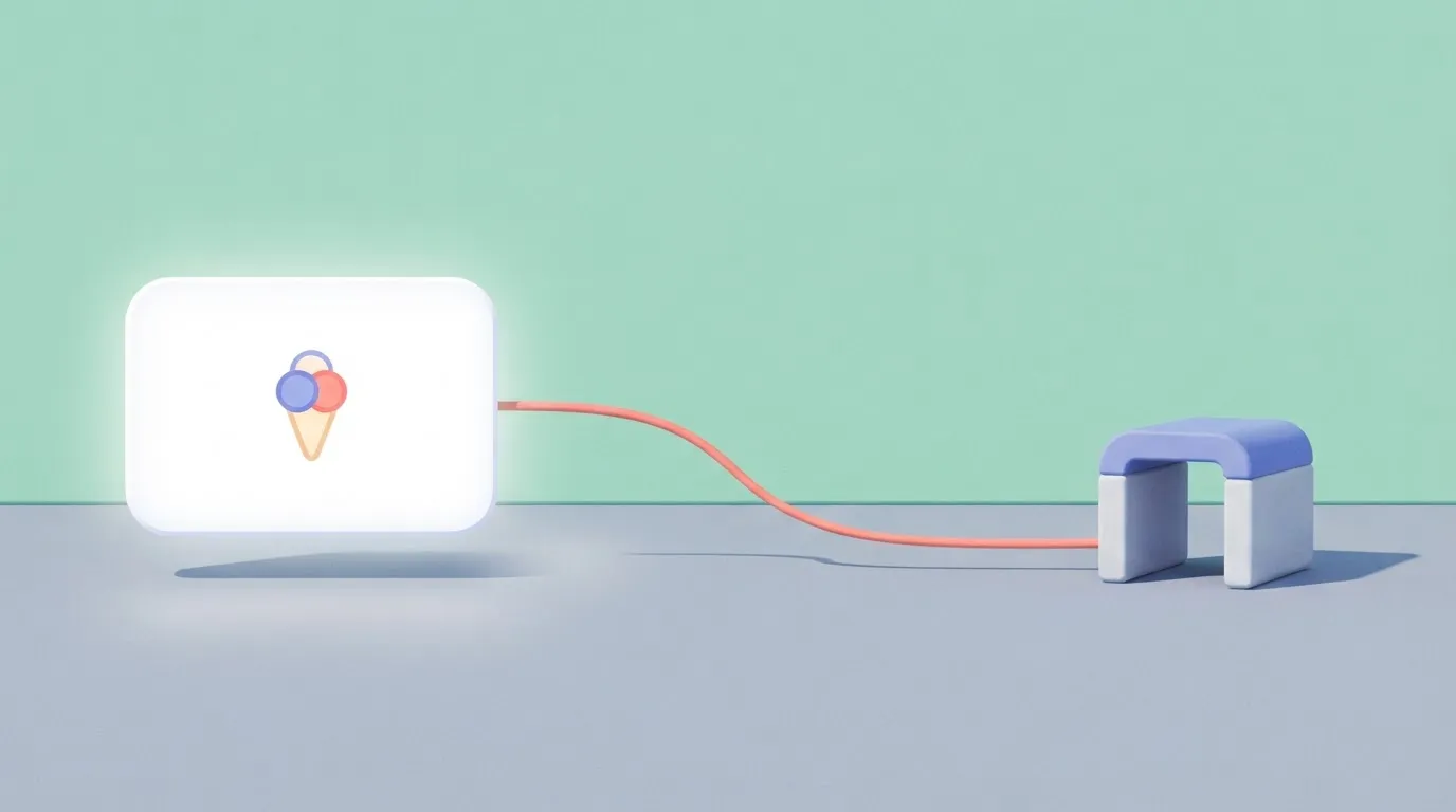 A rectangular card representing a payload, featuring a small icon of an ice-cream cone.