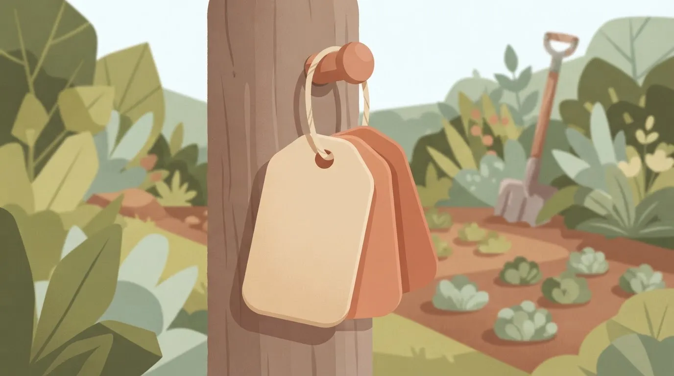 Three price tags of growing size stacked on one peg