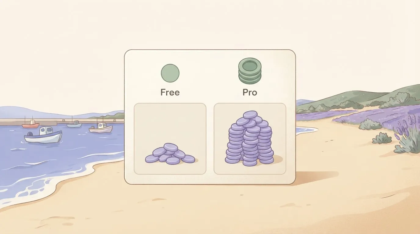 Two plan columns with small and large piles of ingestion units