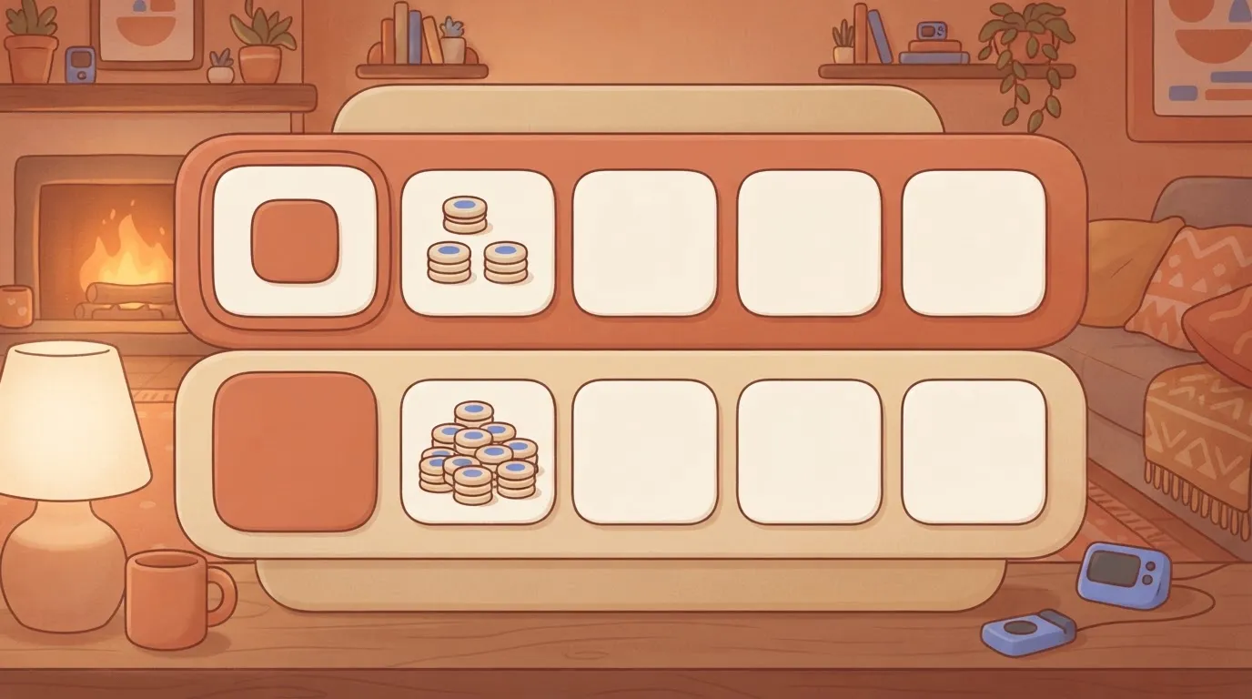 Pricing table card with filled units cells and empty cells