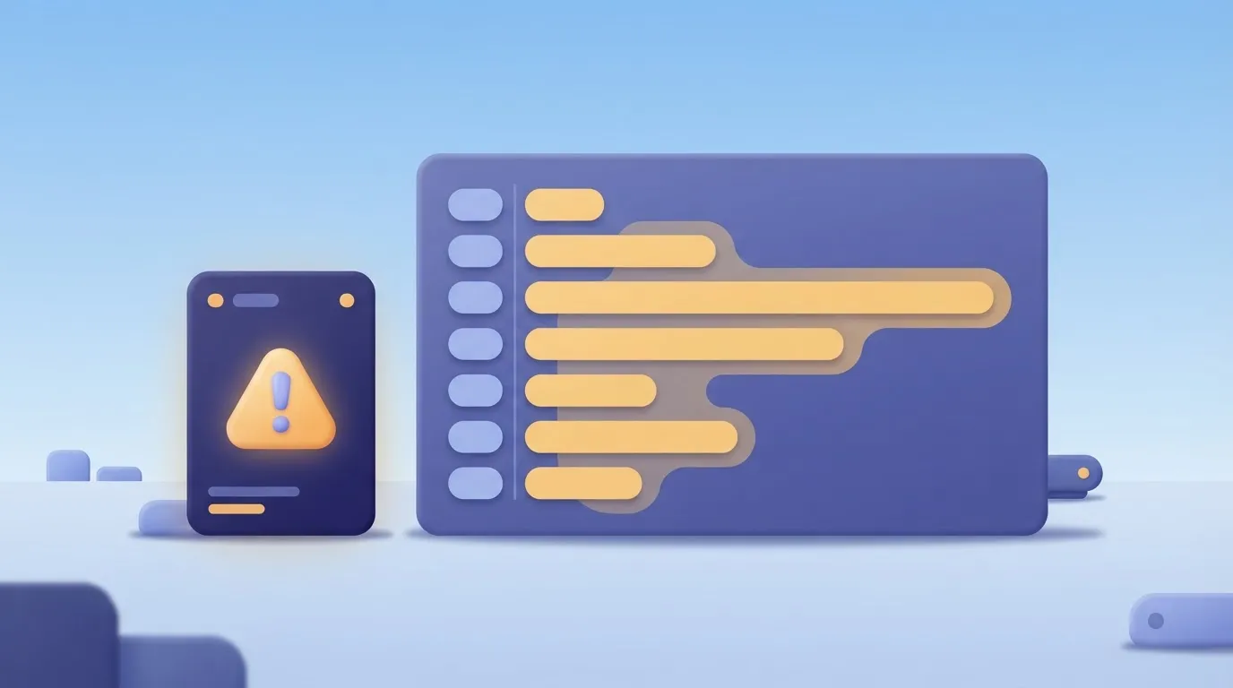 A small rectangular card representing a security vulnerability alert sits next to a larger rectangular panel showing a…