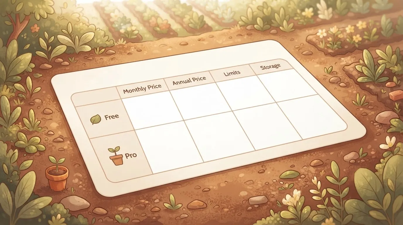 Plan table with blank cells