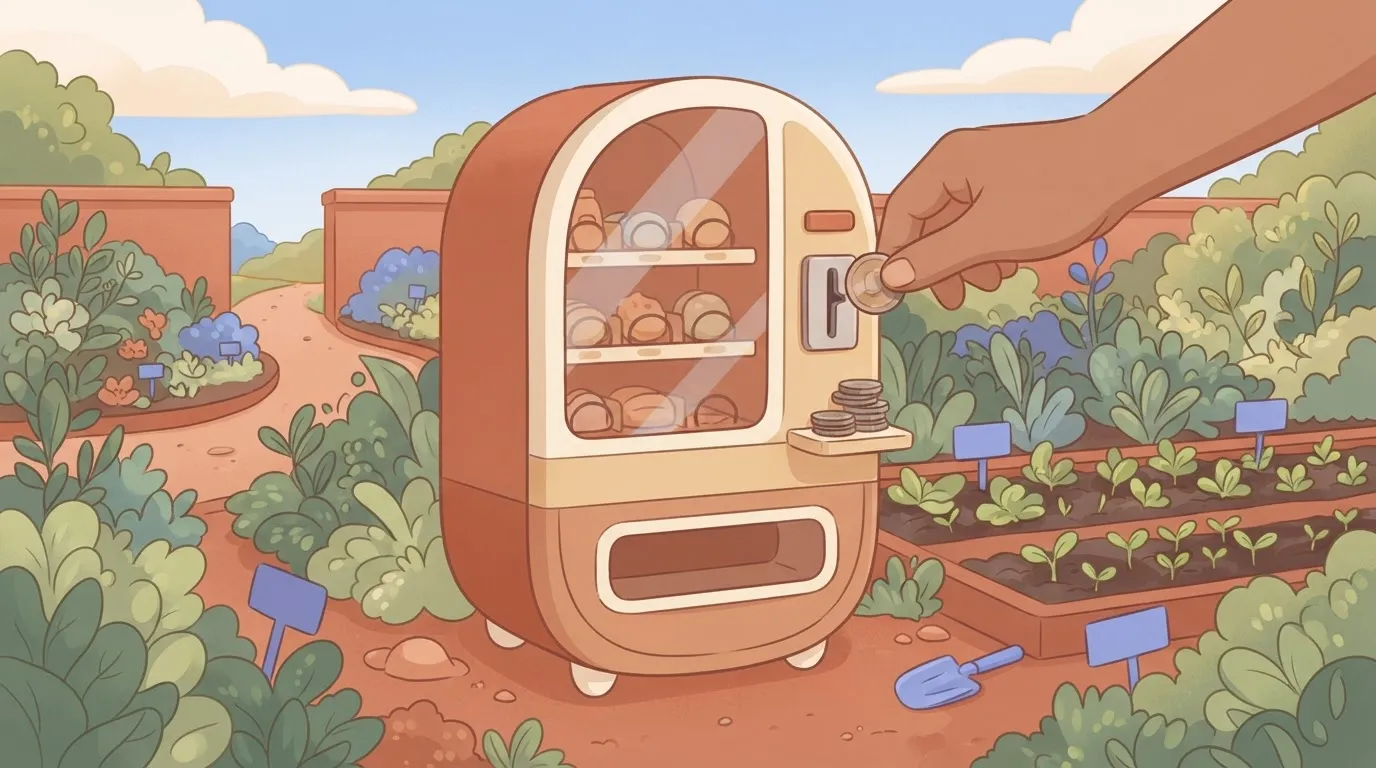 Vending machine with a second coin being inserted