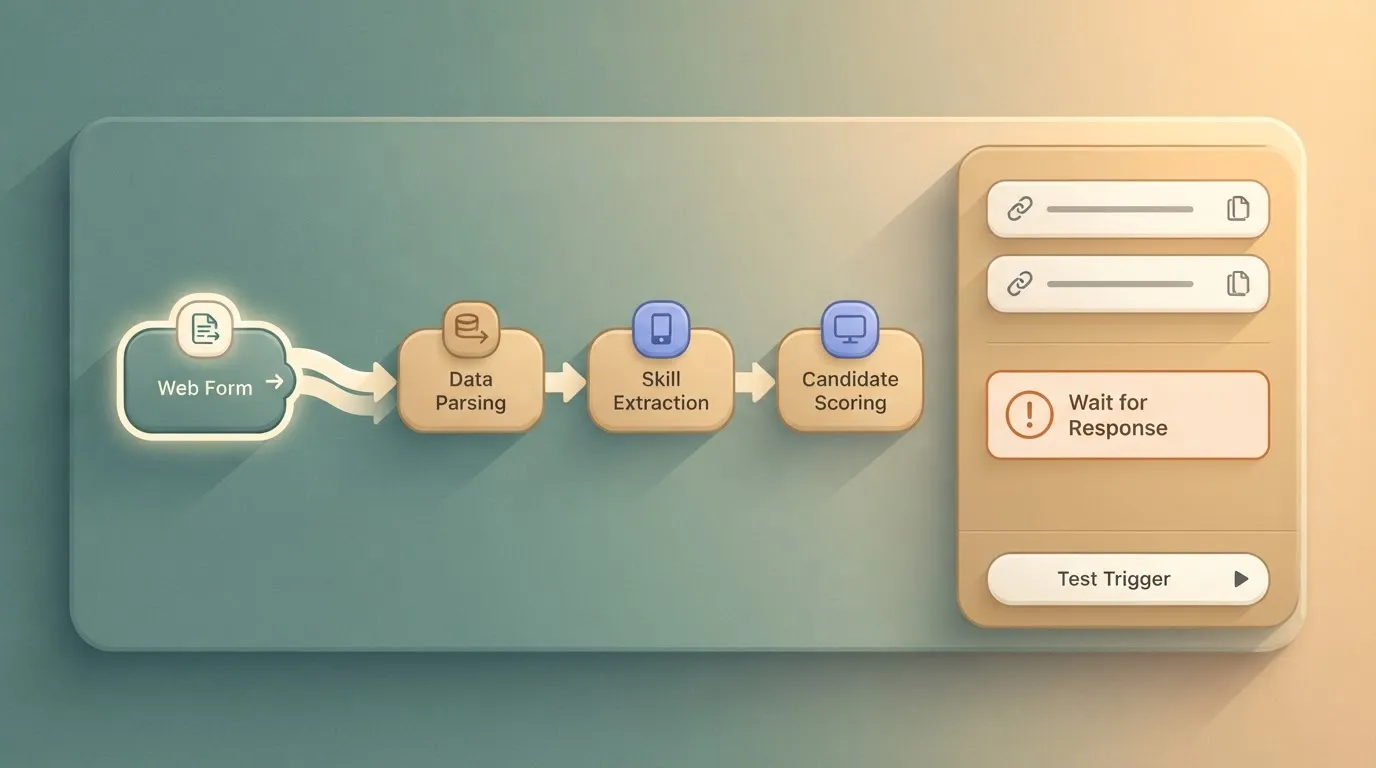Activepieces editor with Web Form trigger panel open
