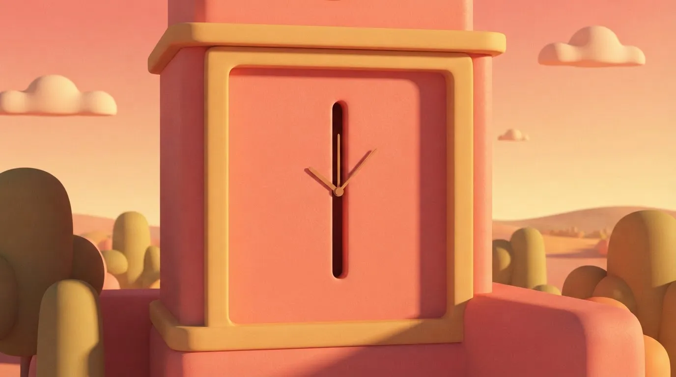 Paragraph 33: A large, thick-walled clock with a tiny, narrow slit for the clock face, leaving only a sliver of space for…