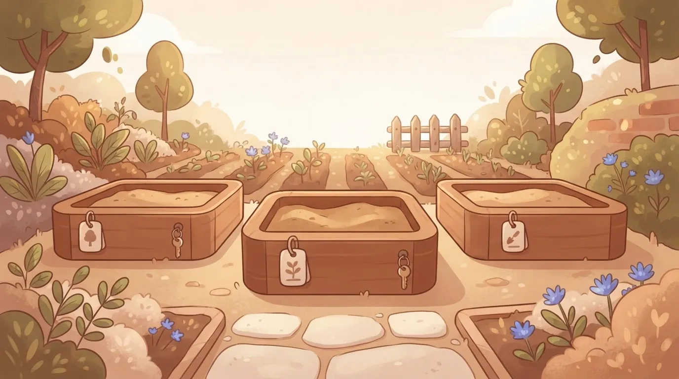 Three sandboxes each with its own policy card and key