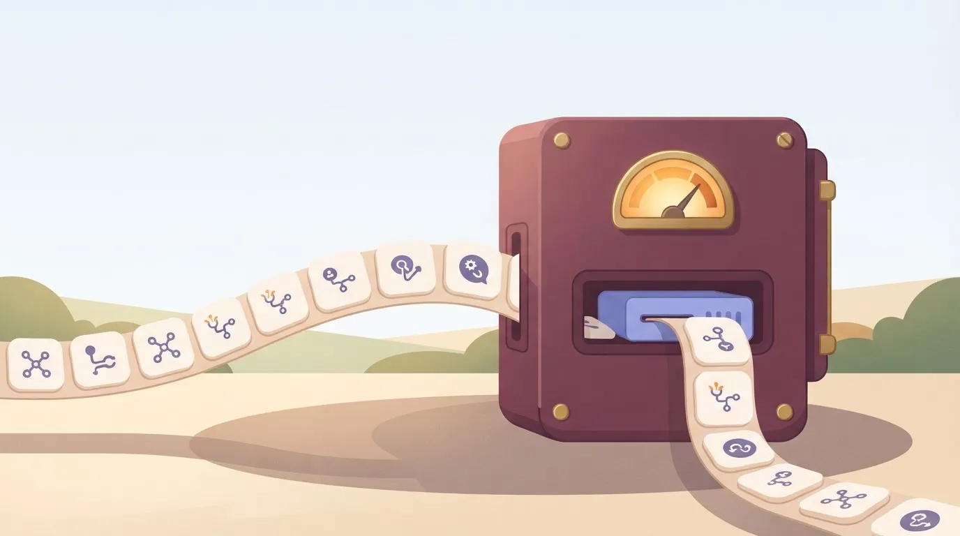 Credit meter dial fed by scenario cards