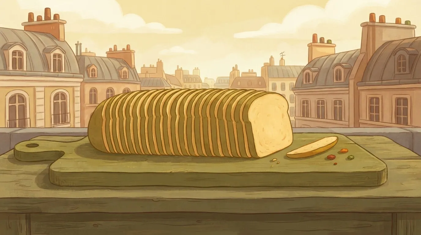 A loaf almost entirely one colour with tiny crumbs of other colours