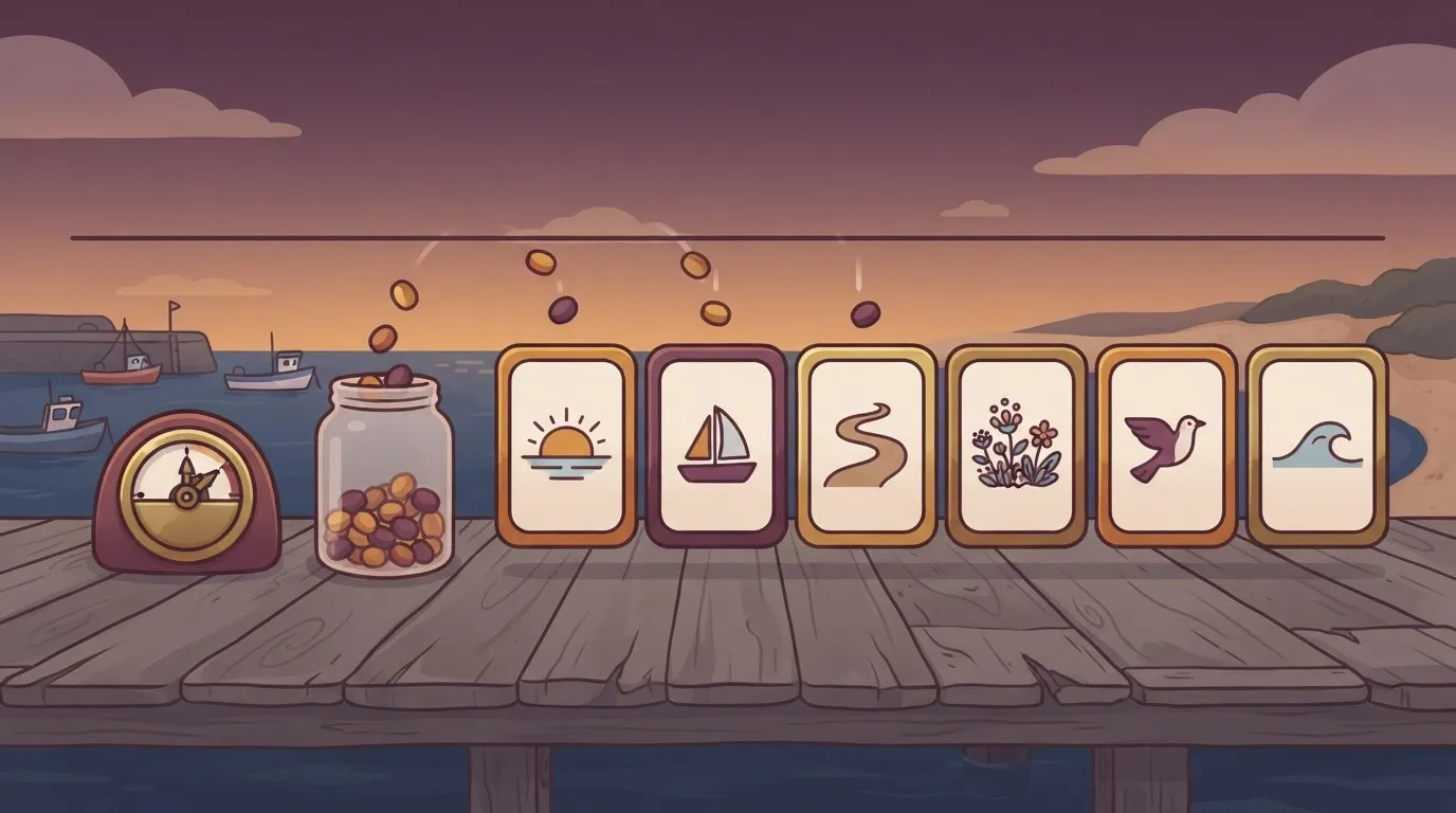 Task counter with step cards and tokens