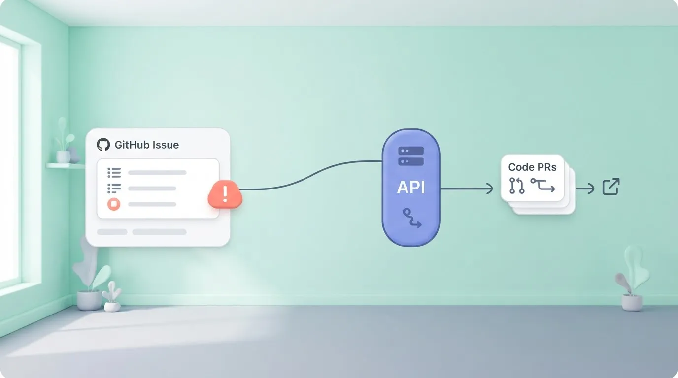 From paragraph 82, a drawing of a digital dashboard showing a GitHub Issue card with a small alert icon, connected by a…