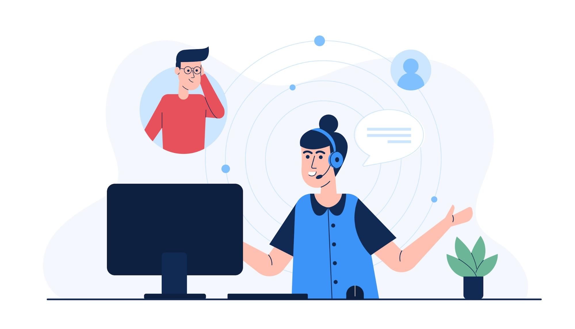 Illustration of customer support automation